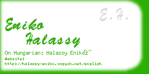 eniko halassy business card